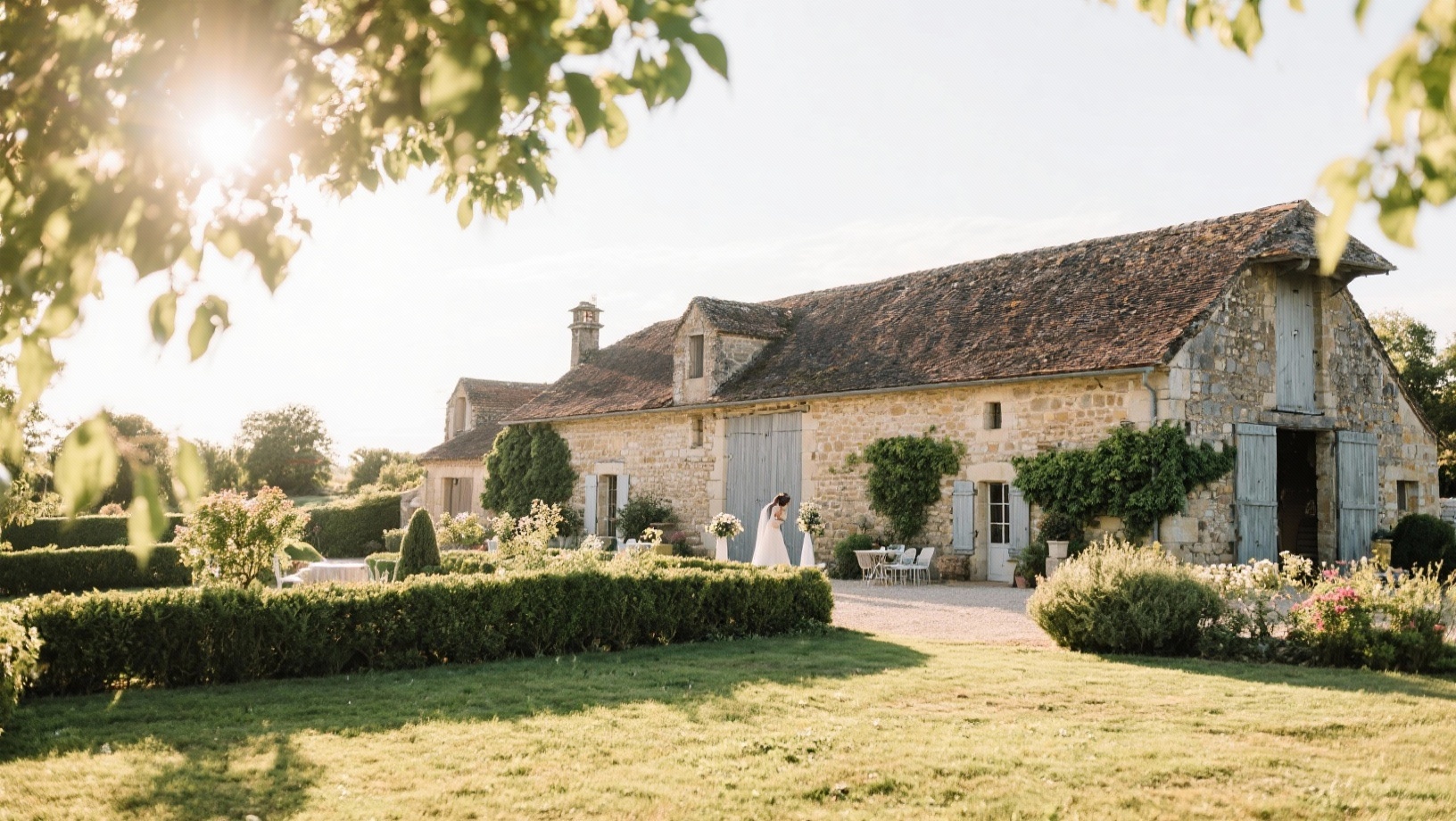 Domaine nature chic avec grange et parc arboré Domaine de mariage champêtre avec grange rénovée et jardin arboré